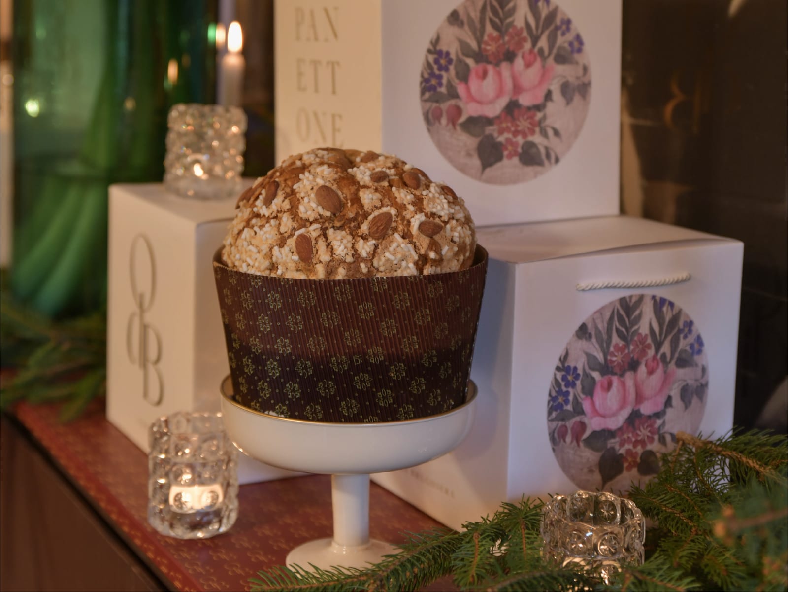 Dettaglio circolare della mollica del Panettone